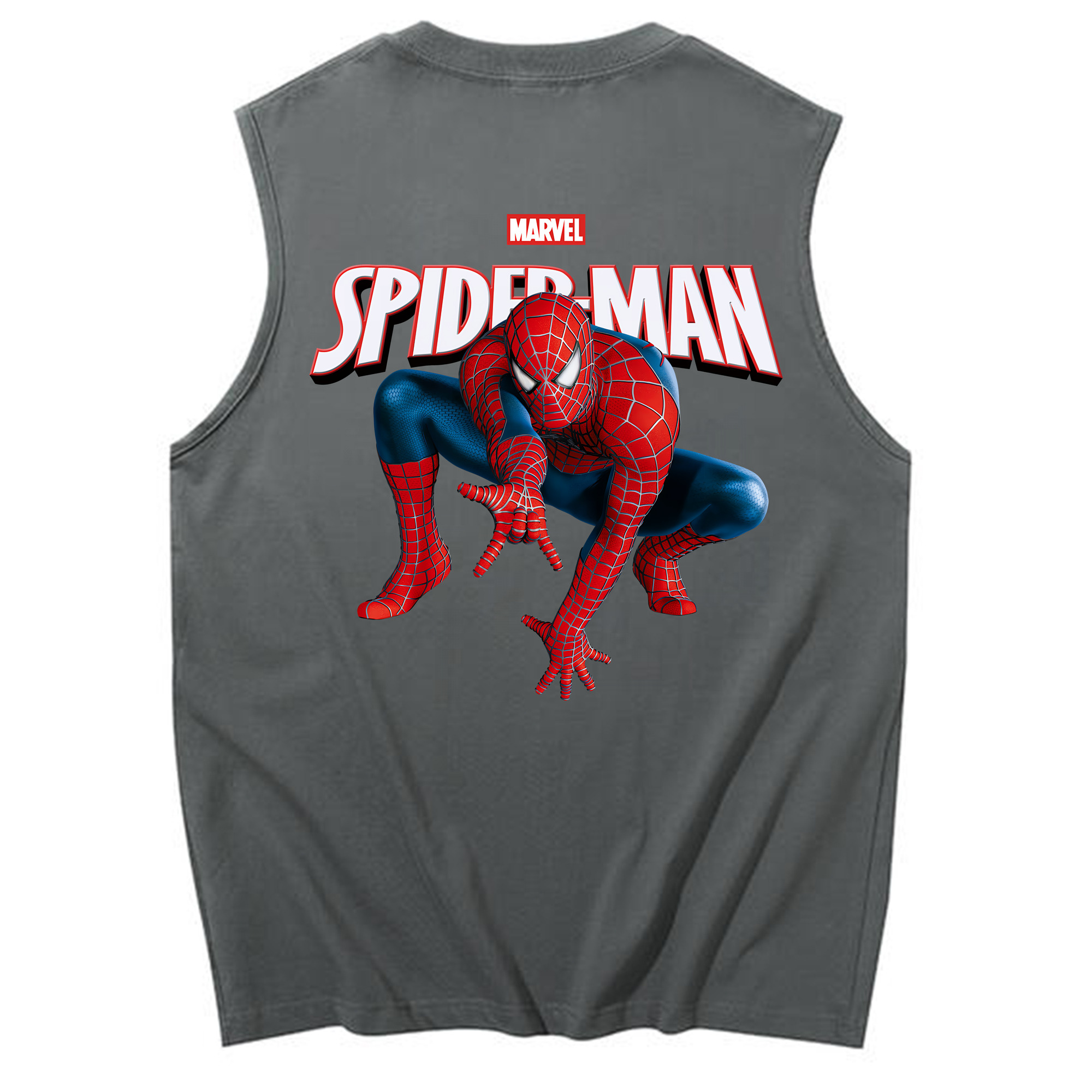 （画像用） Spider Man スパイダーマン コットン100％タンクトップ（背面プリント）